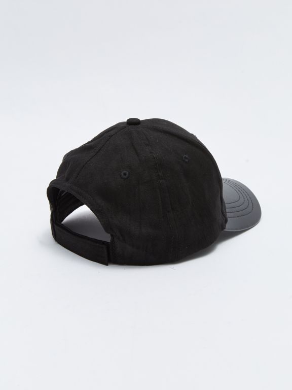 Label Printed Suede Men's Cap Hat