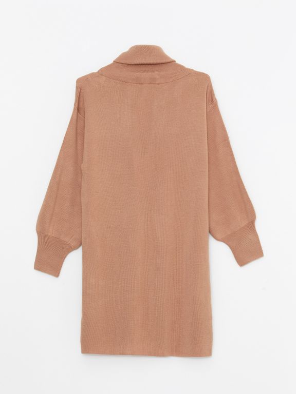 Turtleneck Regular Long Sleeve Women's Tricot Tunic