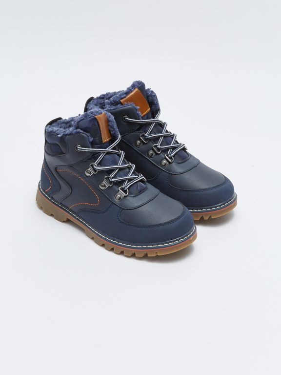 Lace-Up and Zipper Boys Boots