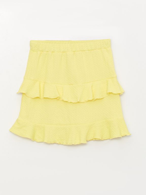 Elastic Waist Ruffle Girl Skirt