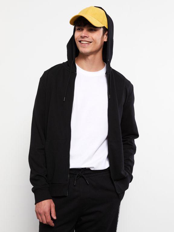Standard Fit Hooded Men's Sports Cardigan