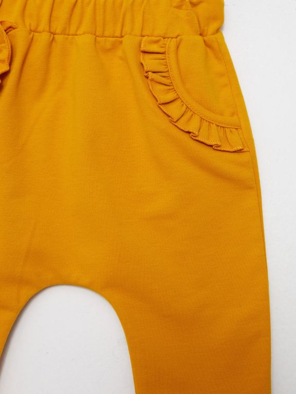 Elastic Waist Basic Baby Girl Trousers 2-Pack