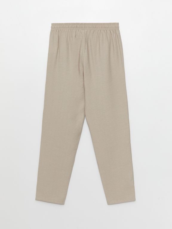 Carrot Cut Women Pants With Elastic Waist