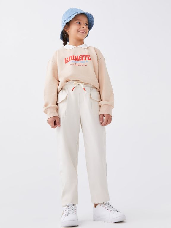 Elastic Waist Basic Girl Sweatpants