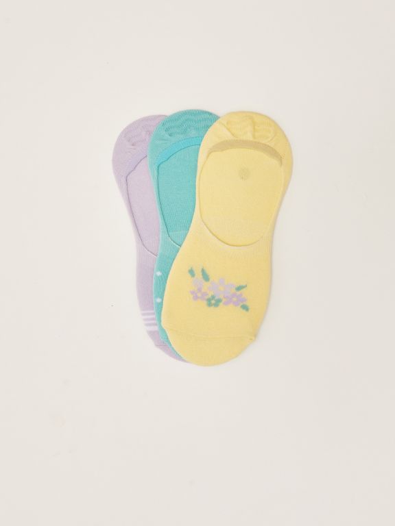 Patterned Women's No-show Socks 3-Pack