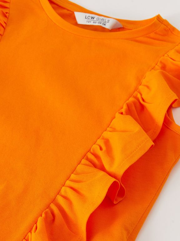 Crew Neck Girl's Blouse and Trousers