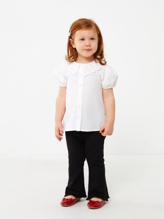 Baby Collar Short Sleeve Baby Girl Shirt