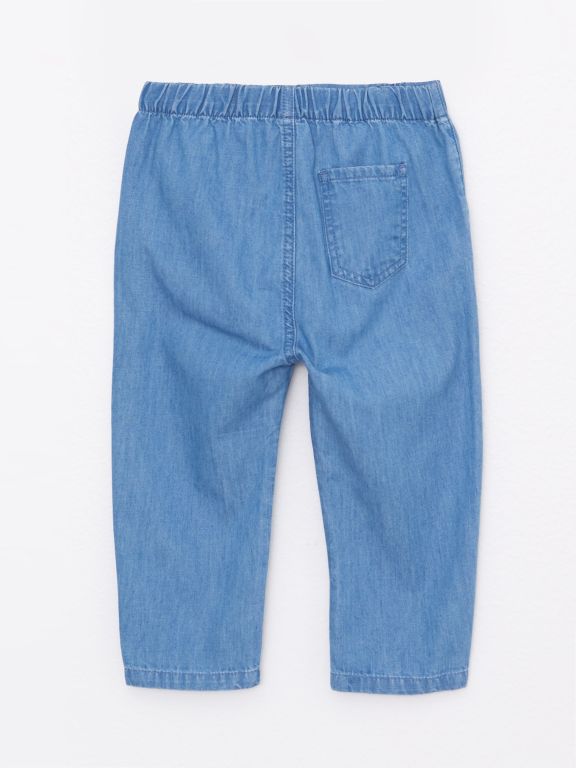 Elastic Waist Basic Baby Boy Denim Trousers