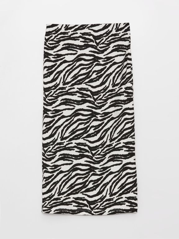 Women's Pencil Skirt With Elastic Waist Pattern