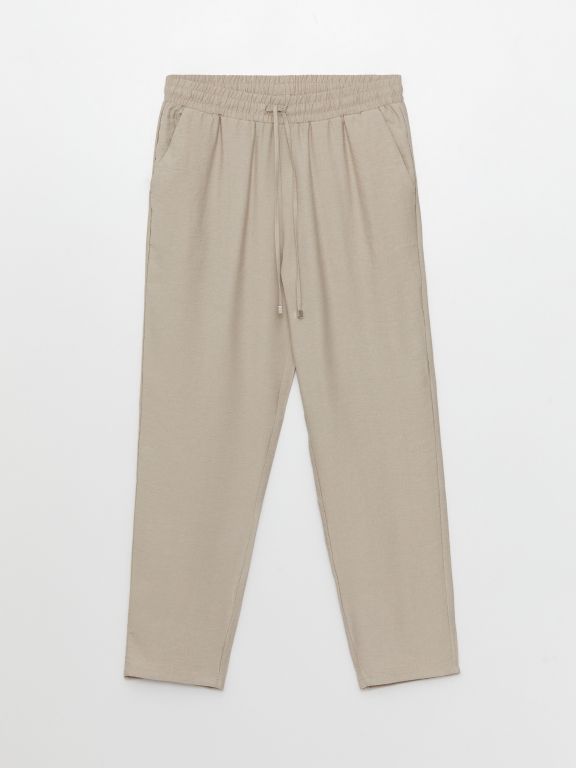 Carrot Cut Women Pants With Elastic Waist