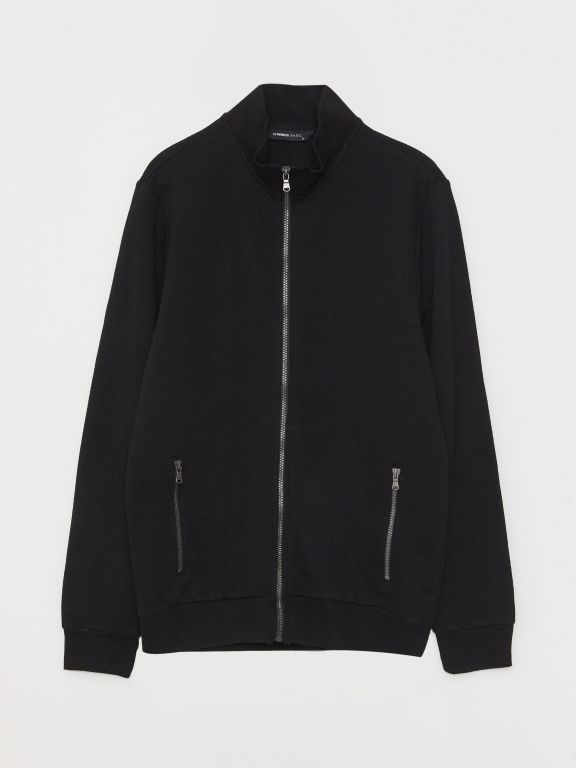 High Collar Long Sleeve Men's Sports Cardigan
