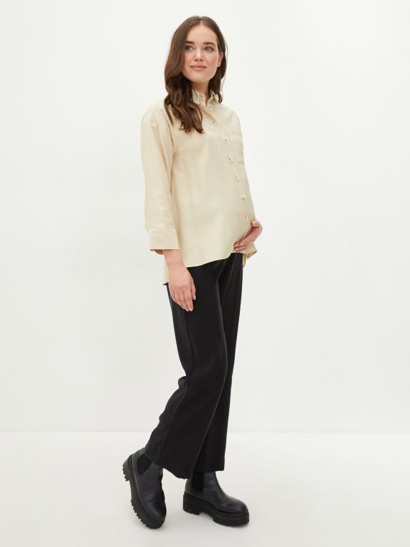Elastic Waist Regular Maternity Trousers