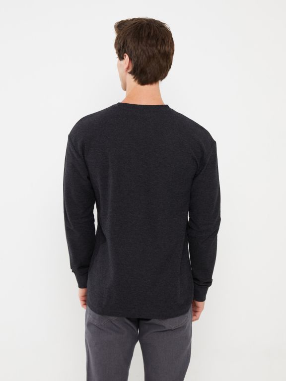 Crew Neck Long Sleeve Men's T-shirt