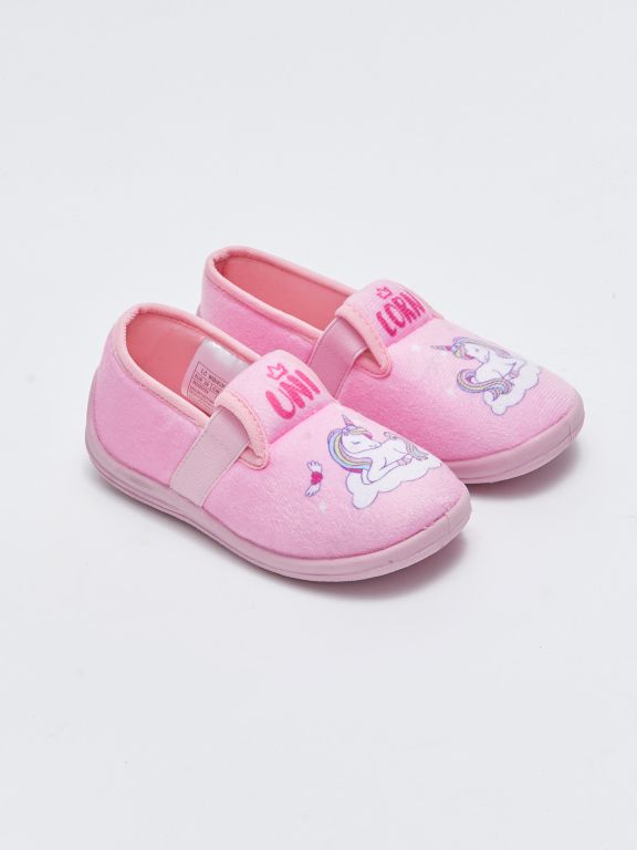 Printed Elastic Girl's Slippers