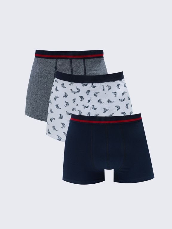 3-pack Stretch Fabric Standard Fit Boxers