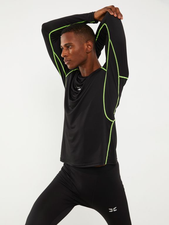Crew Neck Long Sleeve Men's Sports T-Shirt