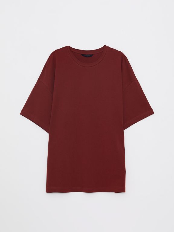 Oversize Crew Neck Short Sleeve Combed Cotton Men's T-shirt