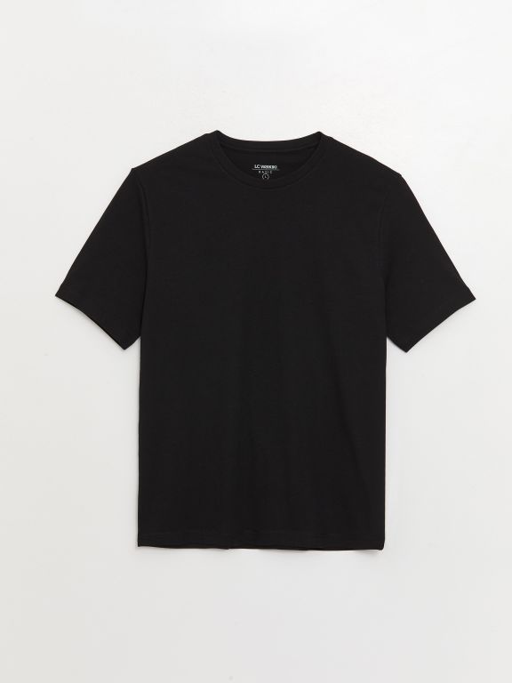 Crew Neck Short Sleeve Combed Cotton Men's T-shirt