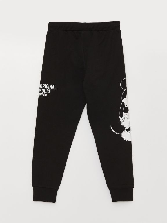 Elastic Waist Mickey Mouse Printed Boys Jogger Sweatpants