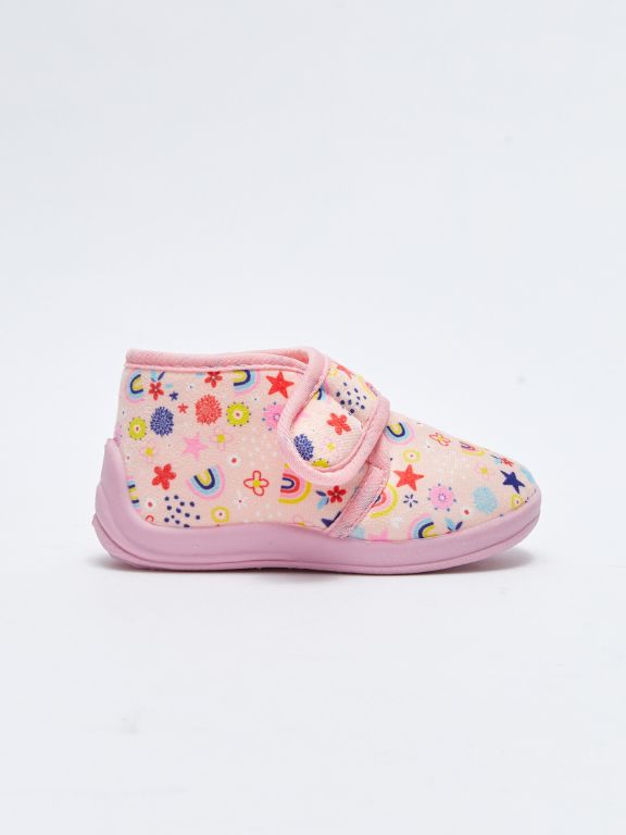 Printed Velcro Closure Baby Girl Panduf