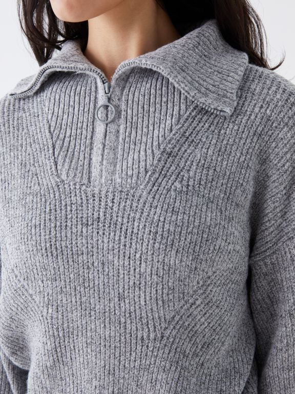 Turtle Neck Regular Long Sleeve Women's Tricot Sweater