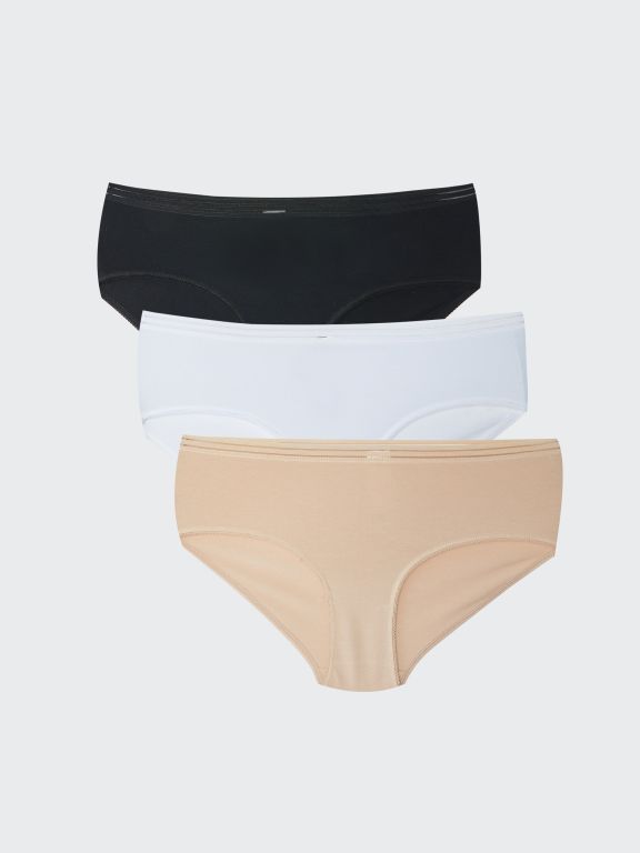 Hipster Plain Briefs 3 Pack