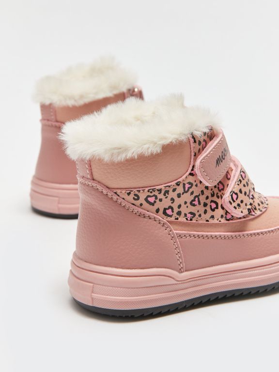 Printed Hook and Loop Baby Girl Boots
