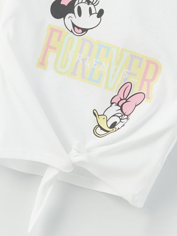 Crew Neck Disney Printed Short Sleeve Girls' Crop T-Shirt