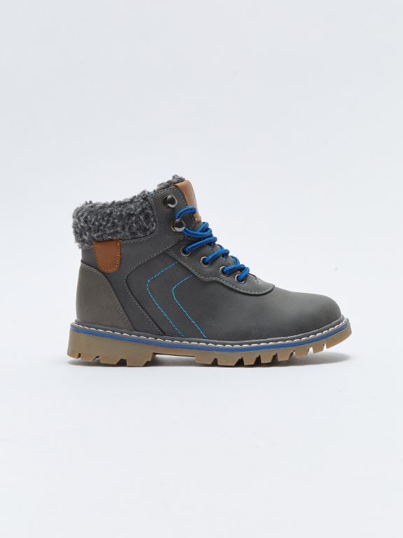 Lace-Up and Zipper Boys Boots