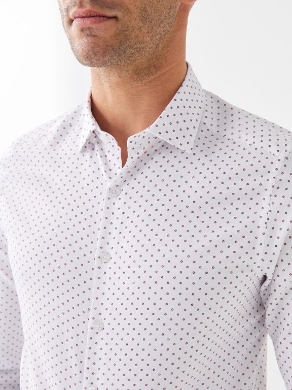 Slim Fit Long Sleeve Poplin Men's Shirt