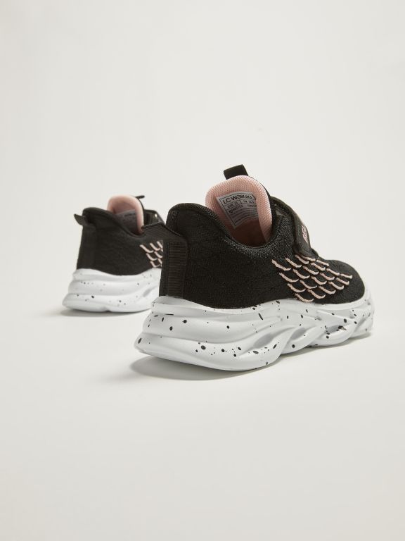 Girls' Active Sneakers with Mesh Detailed Velcro