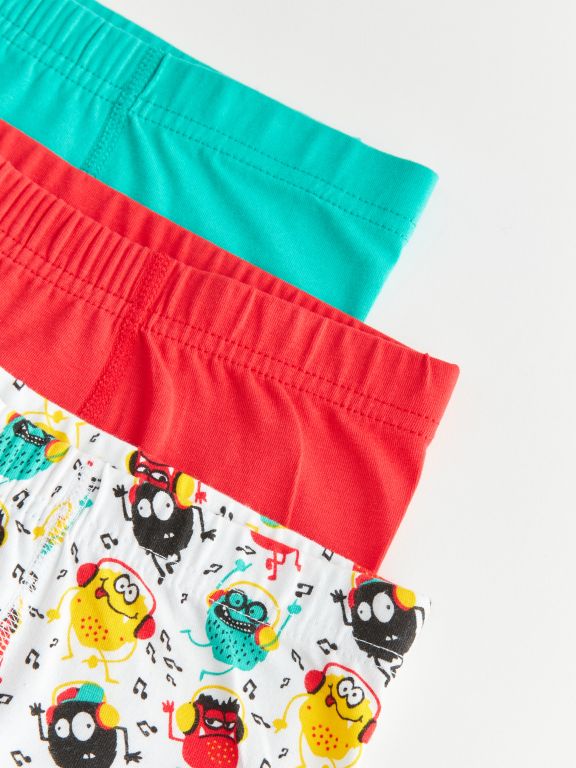 Printed Cotton Boy Boxer 3-Pack