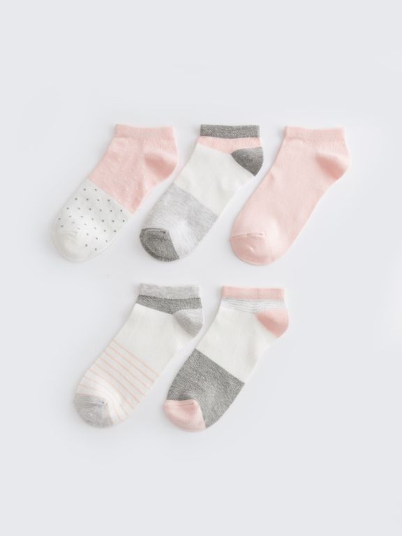 Patterned Women's Booties Socks 5-Pack