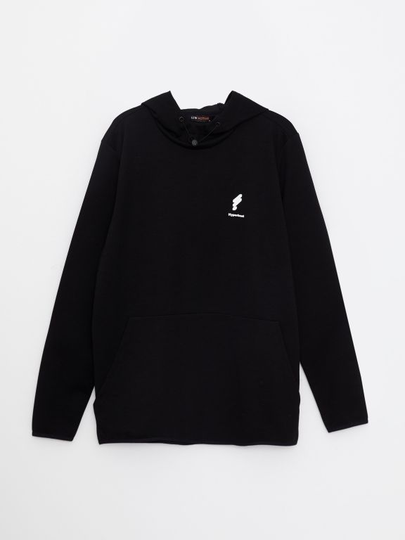 Hooded Long Sleeve Printed Men's Sports Hoodie