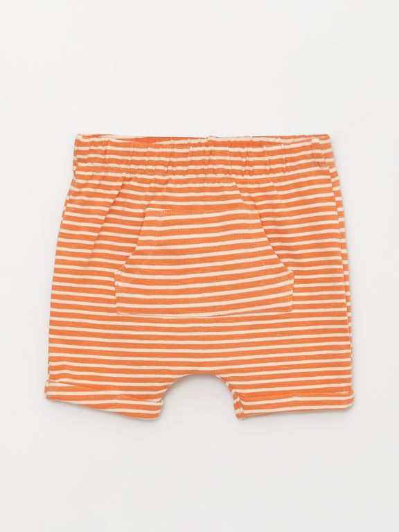 Crew Neck Printed Baby Boy Body and Shorts 2-Piece Set