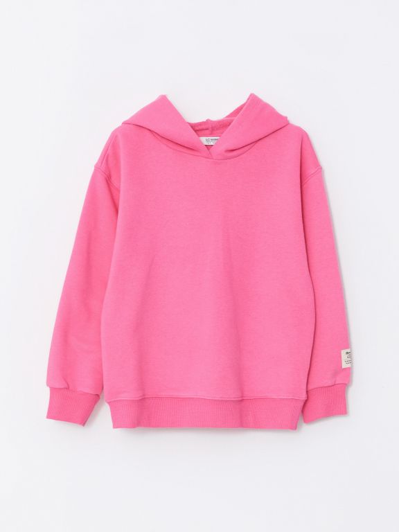 Hooded Basic Long Sleeve Girl Sweatshirt