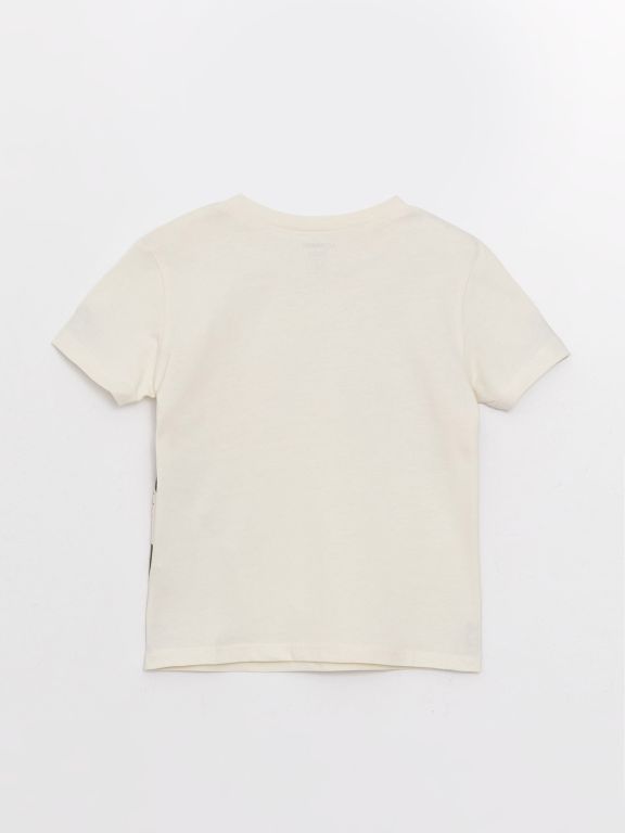 Crew Neck Short Sleeve Printed Baby Boy T-shirt