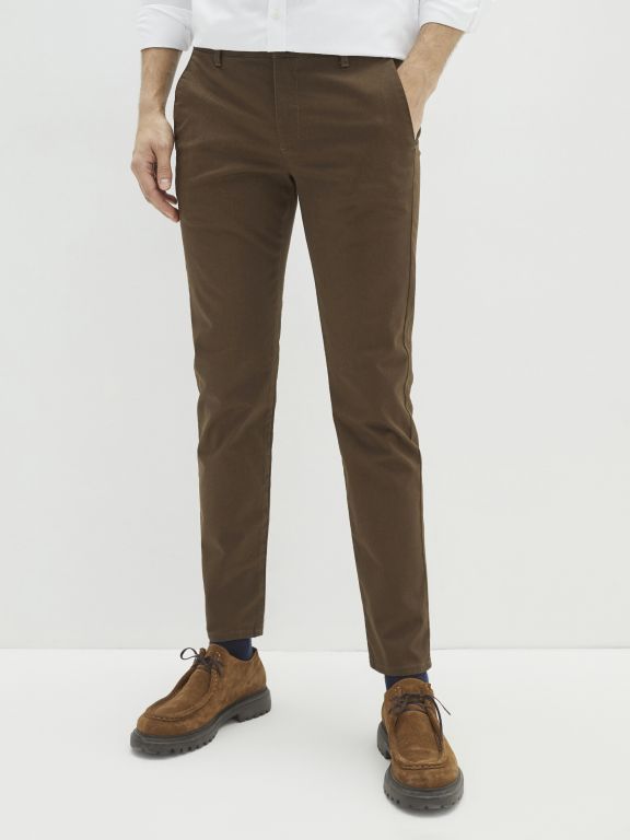 Slim Fit Gabardine Men's Chino Trousers