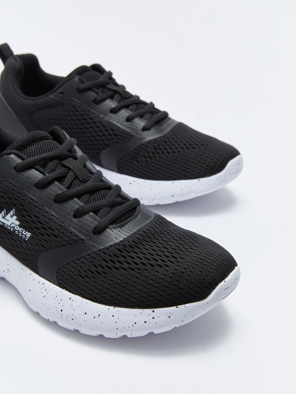 Mesh Detailed Lace-Up Men's Active Sports Shoes