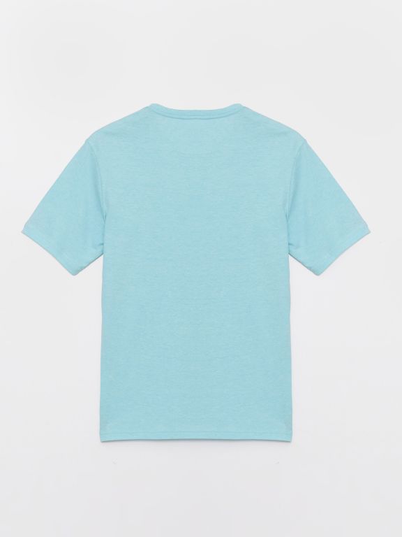 V Neck Short Sleeve Combed Cotton Men's T-shirt