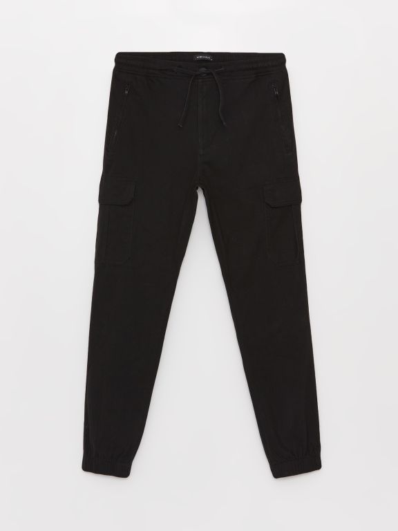 Slim Fit Gabardine Men's Cargo Trousers