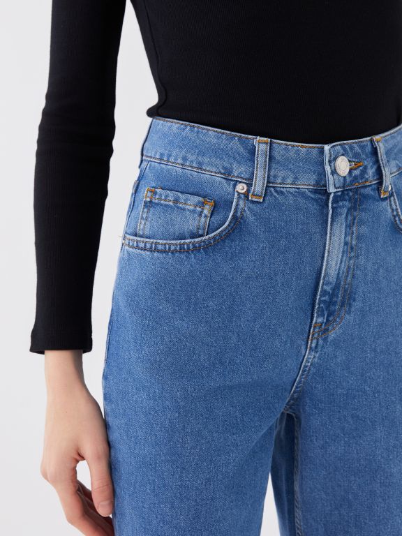 Women's Standard Fit Regular Denim Trousers