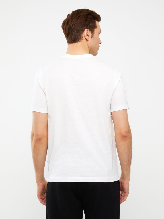 Crew Neck Short Sleeve Combed Cotton Men's T-shirt