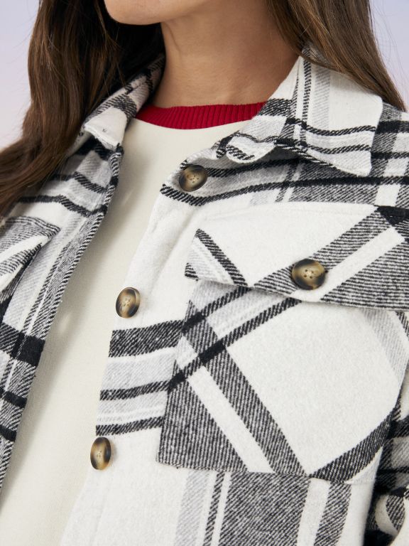 Plaid Long Sleeve Flannel Maternity Lumberjack Shirt