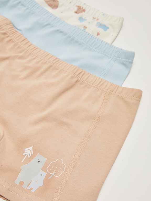 Printed Cotton Girl Boxer 3-Pack