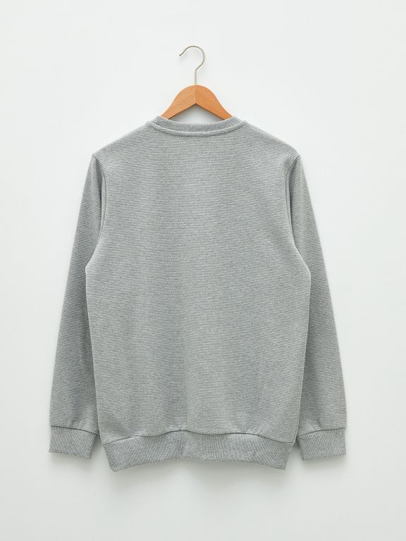 Crew Neck Long Sleeve Men's Sweatshirt