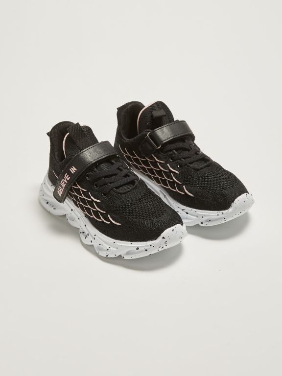 Girls' Active Sneakers with Mesh Detailed Velcro