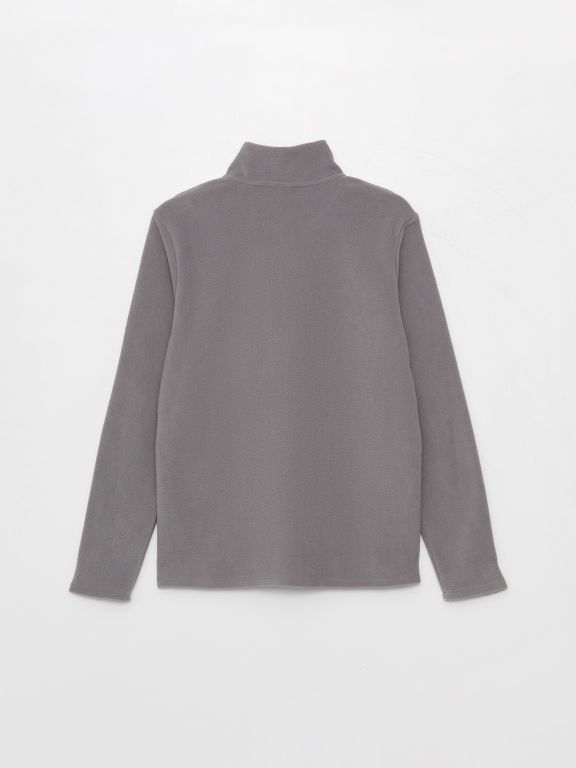 Stand Up Collar Long Sleeve Fleece Men's Sweatshirt