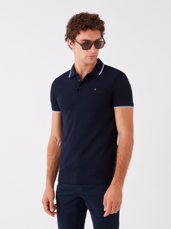 Polo Neck Short Sleeve Men's T-Shirt