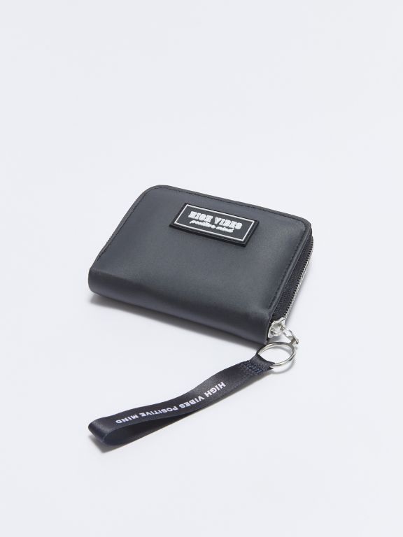 Leather Look Label Printed Women's Wallet